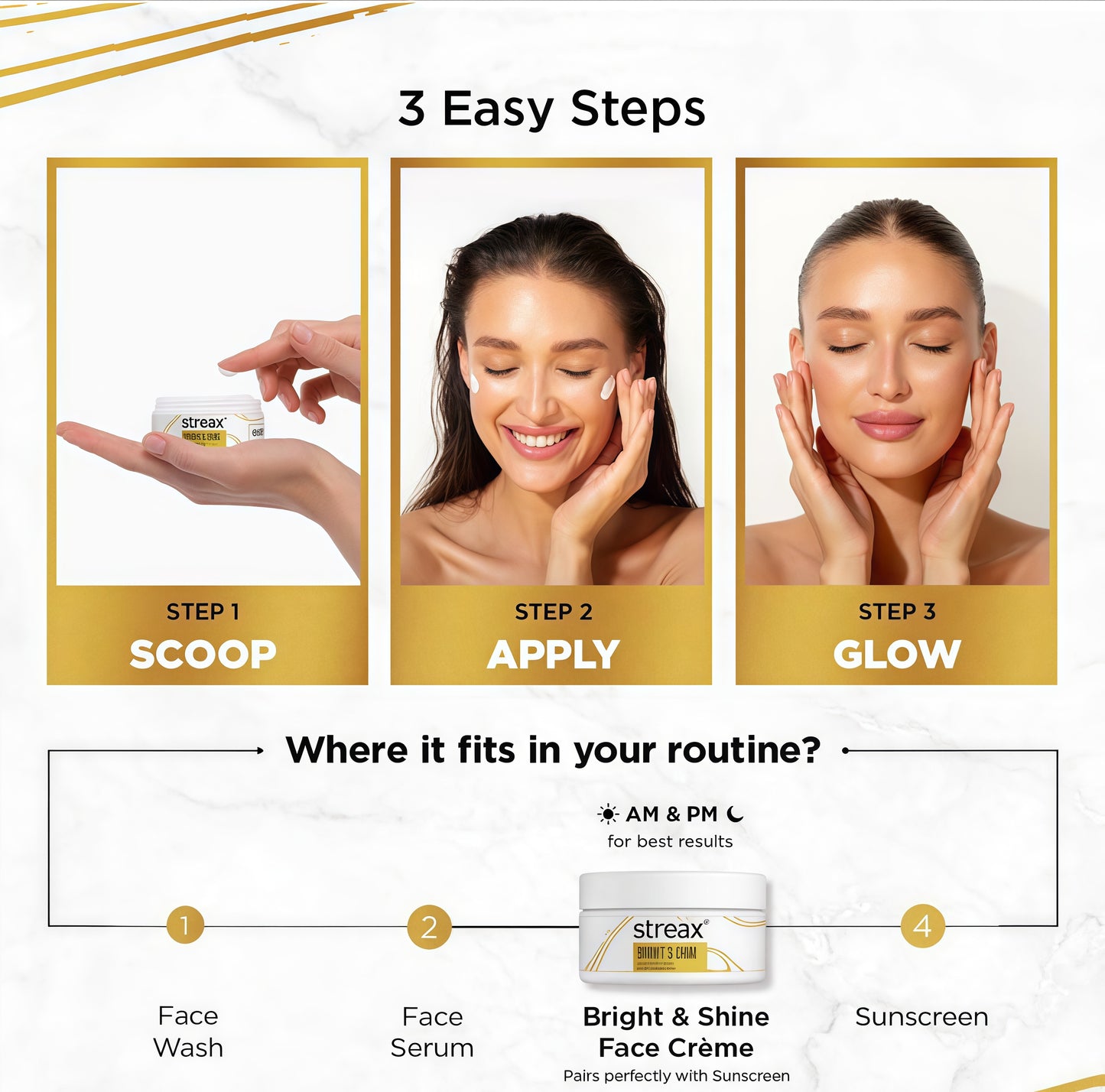 Streax Bright & Shine Serum Infused Face Cream