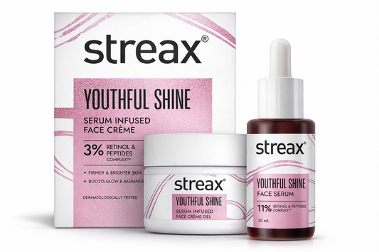 Streax Youthful Shine Retinol Serum & Face Cream Combo Pack
